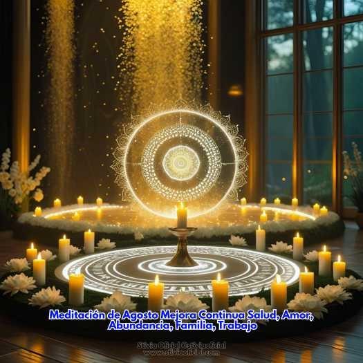 Meditación de Agosto Mejora Continua Salud, Amor, Abundancia, Familia, Trabajo