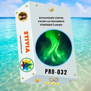 PRO-032 Armonízate Llama Verde Luz Sanadora Vitalidad Cuerpo